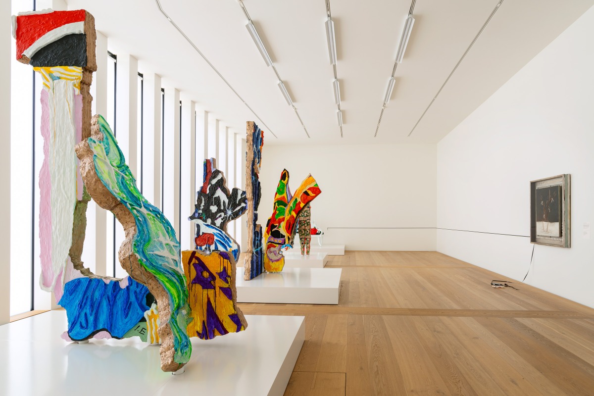 Installation view: ReCollect! – Ida Ekblad and Matias Faldbakken, Kunsthaus Zürich, 2024, photo: Kunsthaus Zürich, Franca Candrian